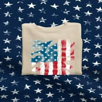 Američka zastava Grunge stil dukserice Muškarci -Image by Shutterstock, muški XX-Large