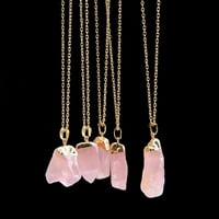 Botrong ogrlice pokloni za žene prirodna kamena kristalna ogrlica pozlaćena kvarcna privjesak za valentine