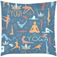 Posteljina za posteljinu Yoga Lotus Paisley Twin Veličina prekrivača sa jastučem za kućnu posteljinu