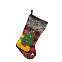 Heiheiup Christmas Goodybag poklon ukrasi božićne božićne torbe čarape modni stablo home dekor obojen
