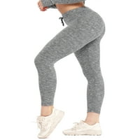 Ženske joggers visoko struk joge hlače sa šljokice pletene hlače tople vježbe gamaše ugodne dukseve