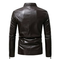 Giligiliso muška kožna odjeća jakna modna casual topla fit debeli kožni dugi dugi rukav džepni zatvarač