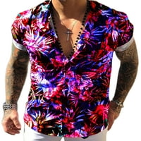 Capreze muns tops rever izrez majica kratkih rukava majica Havajska tee cvjetna tiskanja ljetne majice