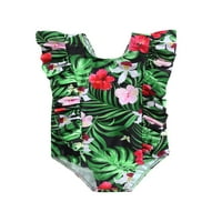 Qinghua Toddler Baby Girls Flamingo kupaći kostimi kupaći kostimi Ruffle Bath odijelo za kupalište Bikini