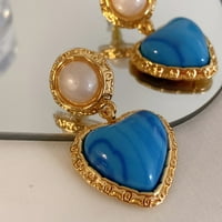 Sawvnm Sjajne poklone Dame Fashion Vintage Plave tirkizne naušnice na natilu na nakit vruće prodaje