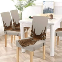 Smeđa jelena Stretch stolica za zaštitni sjedalo klizač za blagovaonicu Hotel Wedding Party Set od 4