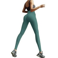 Duge pantalone za žene Žene čiste boje vježbe za podizanje stražnjica visoke struke teške hlače u obliku