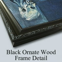 Christian Wilhelm Ernst Dietrich Black Ornate Wood uokviren dvostruki matted muzej umjetnosti pod nazivom