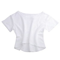 Ženska ljetna casual gornja majica s kratkim rukavima majica kratkih rukava majica casual labava bluza bijela s