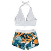 Plus veličina ženki Halter vrat bikini kratki set dva kupaće kostim od plaže