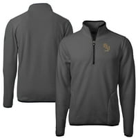 Muški rezač i Buck Grey Florida State Seminole Alumni logo Kaskade Eco Sherpa Fleece Quarter-Zip jakna