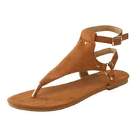 Sandale za žene za cipele s ravnim otvorenim nožnim cipelama plaža dame kopče kaiš flip flops slajdovi