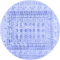 Ahgly Company u zatvorenom okruglom sažetkom plave suvremene prostirke, 7 '