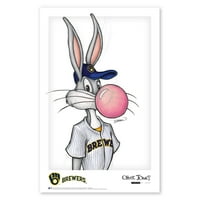 Bugs Bunny Milwaukee Brewers 11 '' 17 '' Looney Tunes Light Art Print
