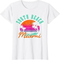 Južna plaža Miami Florida Retro Vintage Sunset Surfer Poklon majica