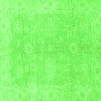 Ahgly Company u zatvorenom pravokutniku orijentalne zelene tradicionalne prostirke, 5 '7'