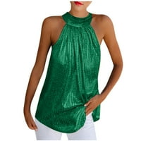 Ženski vrhovi bez rukava bez rukava Svjetli rezervoar za potkošulja TOP THIrts Clubske odjeće Green