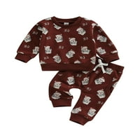 Božić za dječaka Dječak Outfit Toddler Santa Dukserirt Top Santa Claus Ho Pant Fall Set