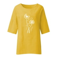 Wiueurtly Basics košulja s dugim rukavima Žene žene s rukavima Cloreve Clored Clored Larovjeti vrh Majice