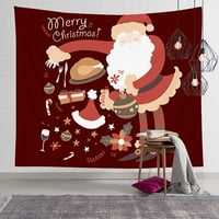 Giligiliso Clearians Tapiserija sa božićnim uzorkom u pozadini visi na zidu spavaće sobe