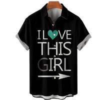 Muškarci Ženska majica Srce uzorak 3D Štamparija Street Fashion Majica, Odrasli-2xl, 06