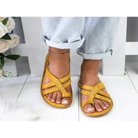 Harsuny slajdova sandale za žene - kliz na flip flops prsten zvona udobnosti ravnih ljetnih sandala