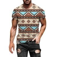 Leesechin vrhovi za muškarce Clearence Trendy Summer Decline majica 3D štampanje uzorak kratki rukav