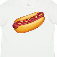 Inktastična ilustracija vrućeg psa sa lukom i kečap poklon za mali majicu majica majica