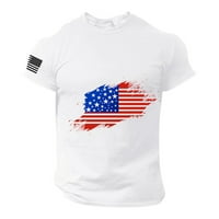 Muška majica Dan nezavisnosti Američka zastava Štampano modno proljeće Ljeto Ležerne prilike kratkih