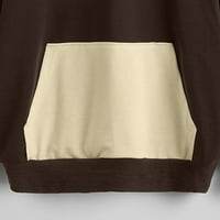Aaiaymet ženske dukseve ženske casual dukseve V izrez čipka za izrez Criss Cross dugih rukava pulover