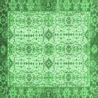 Ahgly Company Indoreni pravokutnik Sažetak Smaragdno zeleni modernim prostirkama, 3 '5'