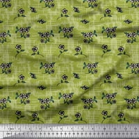 Soimoi Poly Georgette tkanina Geometrijska lavirinta, lišće i cvjetne umjetničke tkanine otisci na široko