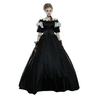 Vintage vibes, moderan flair Himeway Halloween Party Outfit Modne žene Vintage Gothic Court Gown Torta suknja čipka za sukobu Crna XL