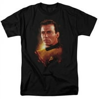 Star Trek-epski Kirk - Odrasli kratkih rukava 18- tee - crni, 3x