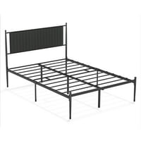 Hobiji metalna platforma za krevetnu platformu s uzglavljem, madrac okvira kreveta s podrškom za slat