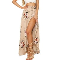 Žene Retro Long Maxi suknja Nepravilna jeftina suknja Šifonska suknja za odmor na plaži Europska i američka suknja za dame