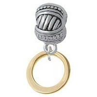 Srednji karma prsten - veliki uže sa križnim perlicama šarm perle