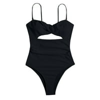 Optivno odijelo za žene Žene CamiSole set kupaći kostim bikini Solid Color šuplje leđa Kopča kupaćim