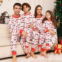 Hfyihgf puni crveni vilk vinovljene božićne pidžame za obitelj podudaranje obiteljskih božićnih pjs