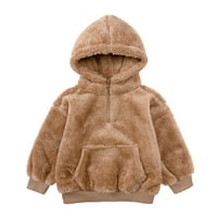 Floleo Girls Kids Outfits zimski debeli kaput dječaci Djevojže janje od velvet dječji vuneni duks