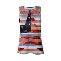 Američki zastava vrhovi žene patriotska majica u američkoj zastavi majica 4. jula Tee vrhovi Dan nezavisnosti