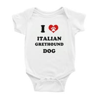 Heart Italian Greyhound Pas Smešno slatka beba preskoči novorođenu odjeću