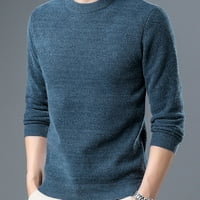 Jinda Muška pletena džemper ugodan pulover džemperi mekani povlačenje na proljeće Basic pletiva odjeća