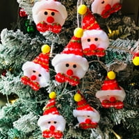 Fjofpr plišani crveni šešir LED snjegović lagani niz božićni ukras svjetla božićna svjetla stabla ukrasi