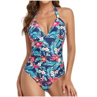 Plus kupaćim kostima Žene Žene Jednodijelni čvrsti kupaći kostimi Tržni kowim koševi Tankini Beachwebrowress