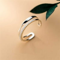 Twist line prstenovi žene modni nakit Popularni dodaci