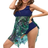 Prednjeg swalk-a Ženska temmy Control kupaći kostim Tankini kupaći kostimi PAVY BLUE 2XL