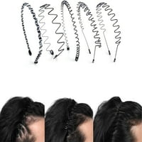 Traka za glavu - trake za kosu za muškarce Neklizajuće trajne valovite metalne obruče za kosu s više