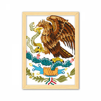 Meksiko Nacionalni grmb Dekorativni drveni slikarski ukras Naslovnica Okvir slike A4