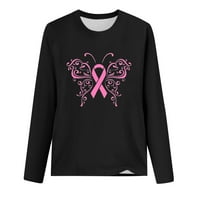 Virmaxy Lijepa leptir traka za puzzle Ženska košulja borba za dojku Dnevna dukserica ružičasta vrpca